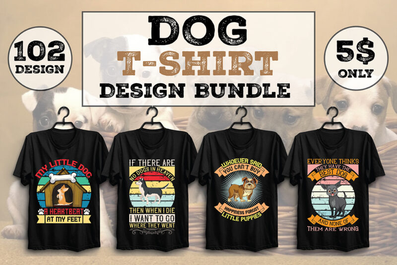 Dog T-shirt Design Bundle