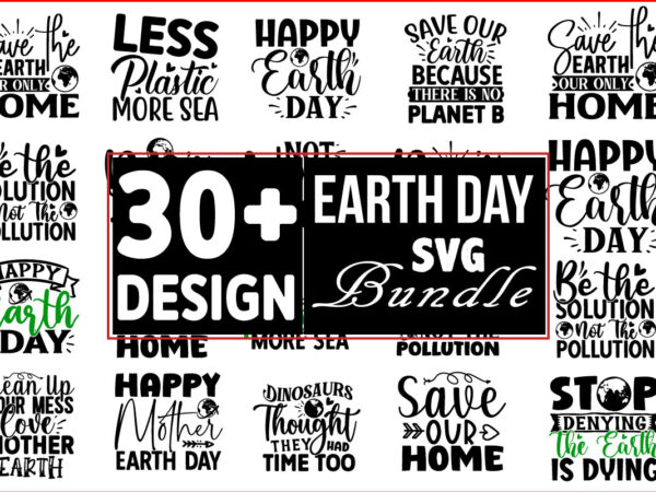 Earth day 30 svg design bundle