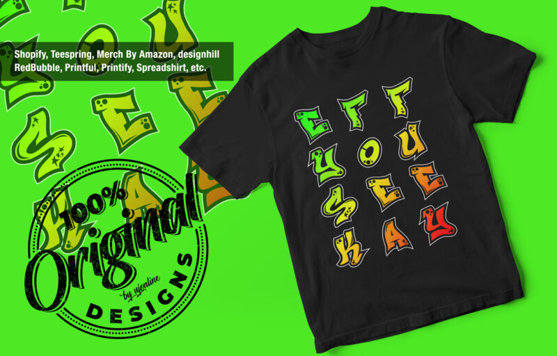 F.U.C.K – Sarcasm T-Shirt Design, Funny, Humor, vector design