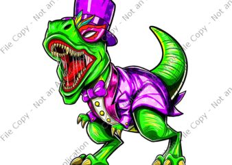 Mardi Gras Dinosaur Trex Png, Dino T-rex Png, Mardi Gras Png, Dinosaur Trex Png