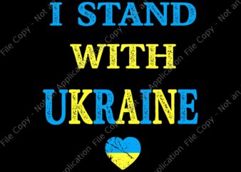 Womens I Stand With Ukraine V-Neck Svg, I Stand With Ukraine Svg, Ukrainian Flag Svg, Ukraine Svg, Support Ukraine Flag I Stand With Ukraine