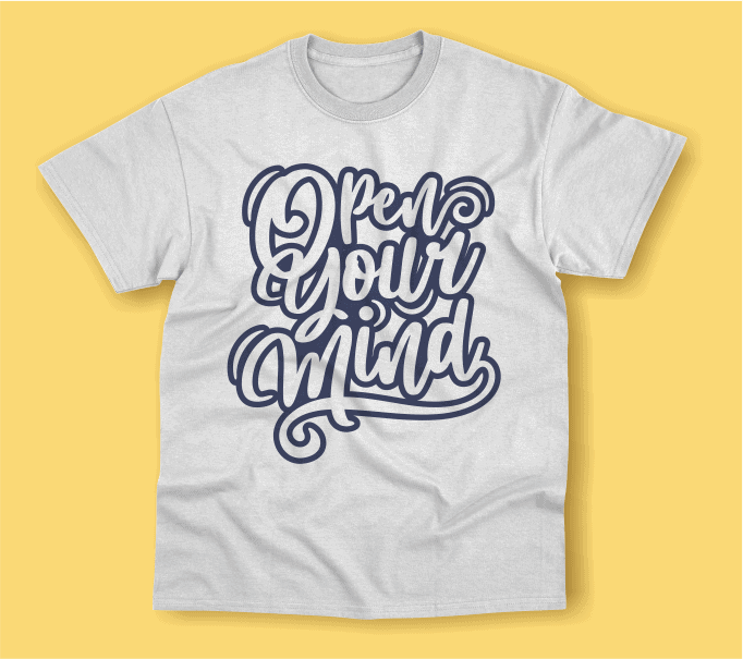 Open your mind typography t-shirt design