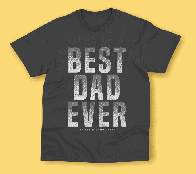 Best dad ever typography t-shirt design