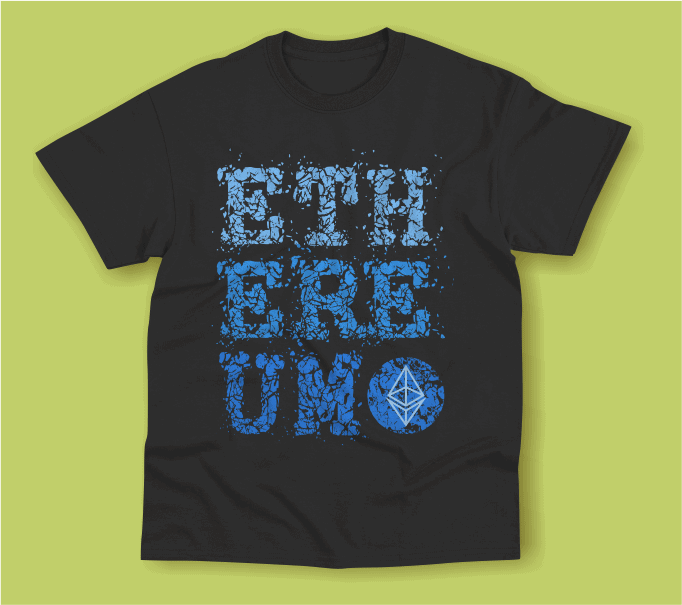 Ethereum crypto t shirt design