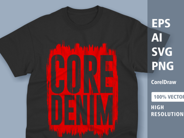 Core denim abstract t-shirt design
