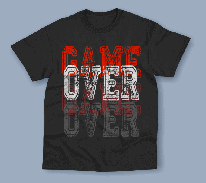 Game over typography abstract t-shirt design