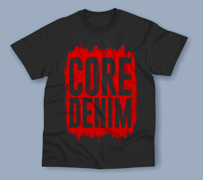 Core denim abstract t-shirt design