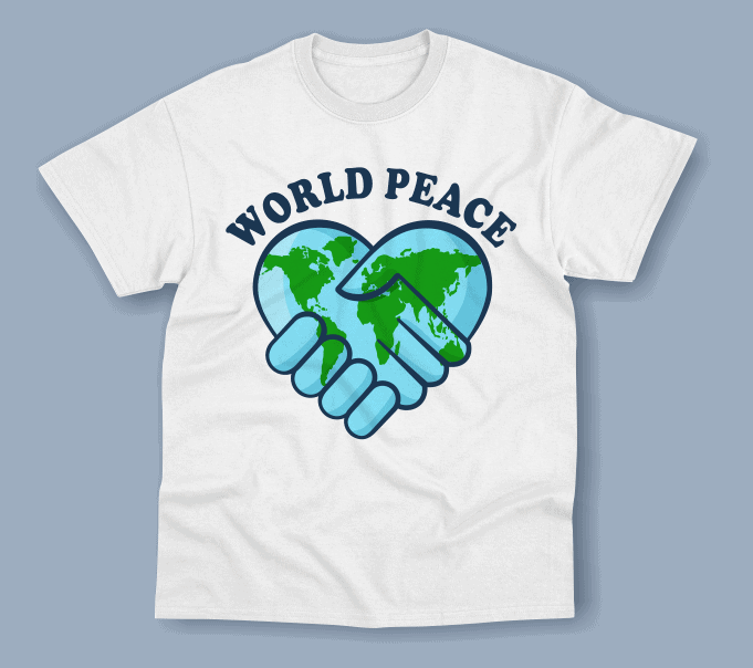 The world peace, t-shirt design 100% vector design