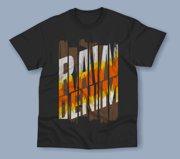 Raw denim t shirt design