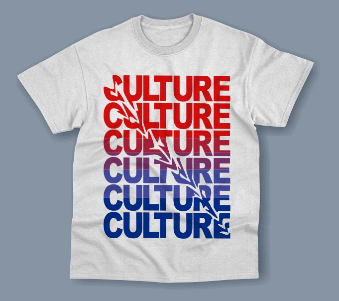 Culture typography t-shirt design