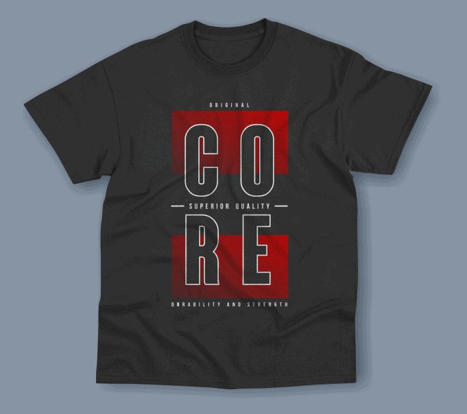 Core typography t shirt design