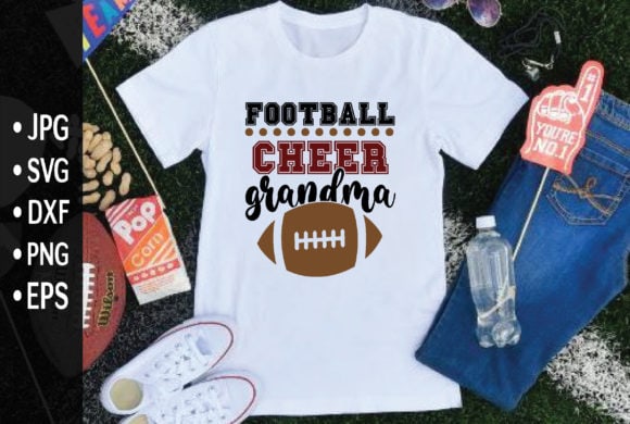 Football cheer grandma t shirt graphic design