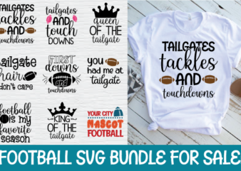Football svg design bundle for sale!