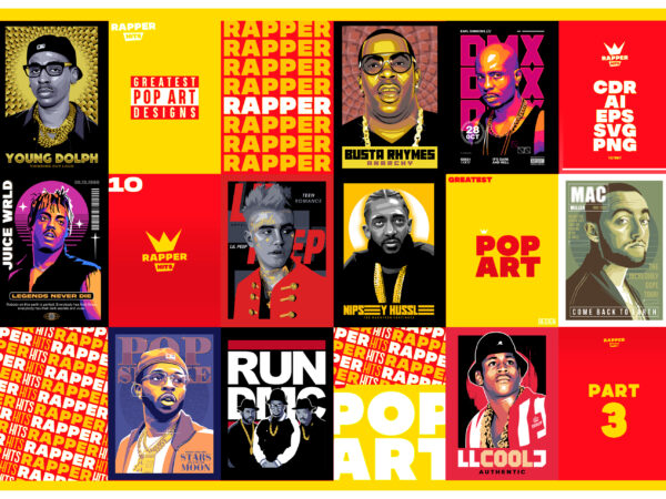 Greatest pop art designs – rapper artworks theme part 3
