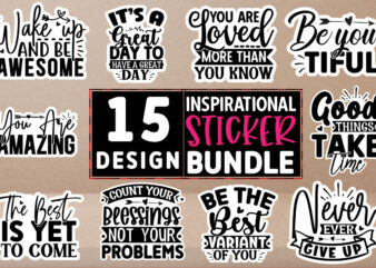 Inspirational stickers Design Bundle