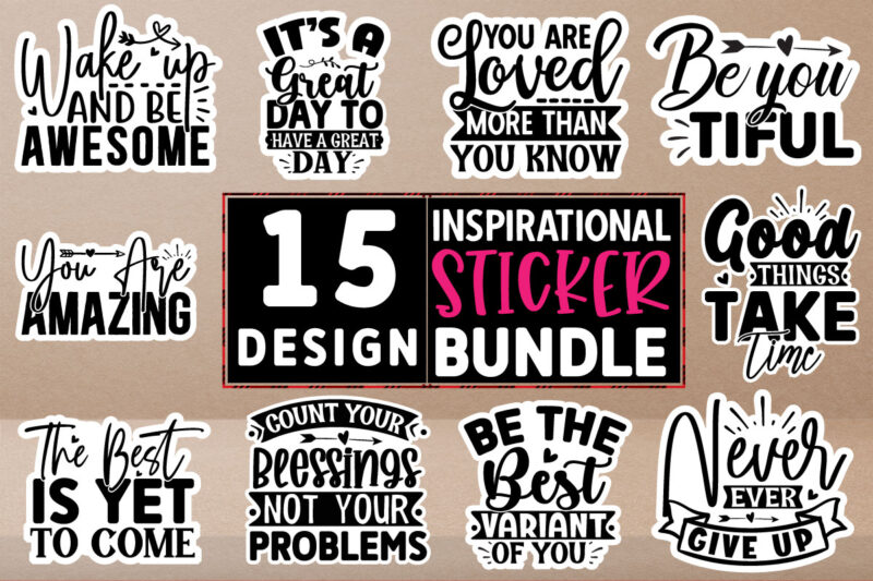 Inspirational Stickers PNGs