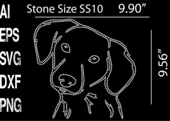 Dog Rhinestone T-shirt DesignPrintable Rhinestone T-Shirt Design, With this INSTANT DOWNLOAD, you will receive a ZIP folder, which includes: – 1 DXF File (300dpi) – 1 SVG File (300dpi) –