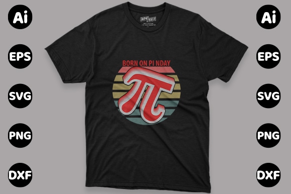 Pi day print template b t shirt illustration