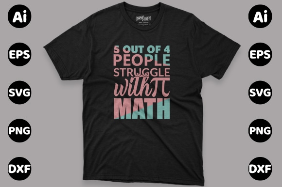 Pi day print template t shirt illustration