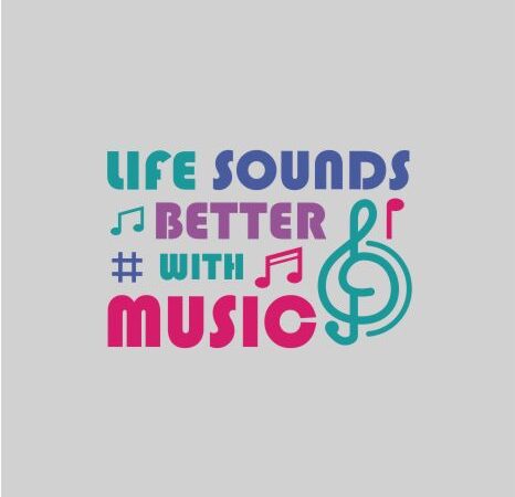 Life sounds better with music5, happy, cheerful, t shirt design, t shirt design for commercial use