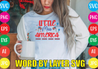 Little Miss America svg vector for t-shirt
