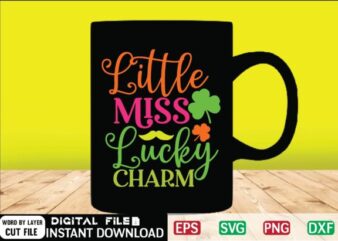 Little Miss Lucky Charm Svg Design 2022, clover, CraftsSvg30, cute, drinking, funny, Funny Irish, funny st patricks, green, Green St Patricks Day, happy st patricks, Happy St.Patrick’s Day, ireland, irish,
