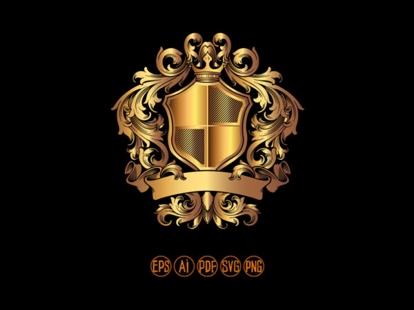 Mm logo monogram shield crown luxury design Vector Image