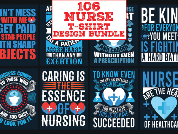 Nurse t-shirt design bundle