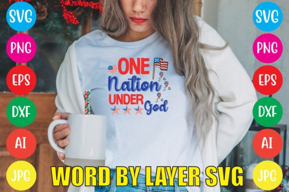 One nation under god svg vector for t-shirt