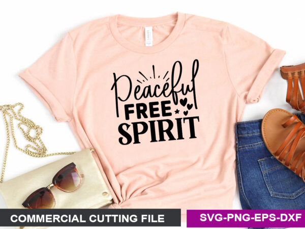 Peaceful free spirit svg t shirt illustration