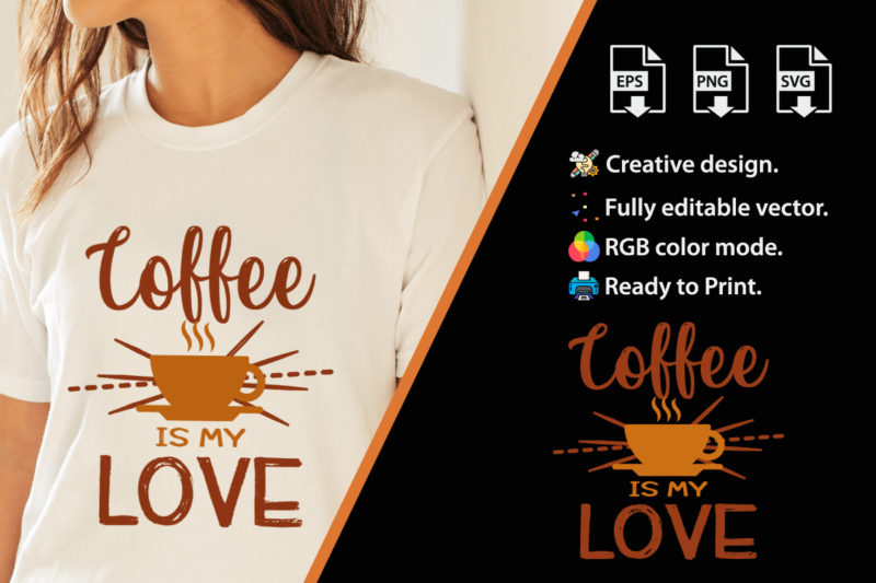 Coffee Quote Bundle, Coffee Sublimation Bundle, Coffee Typography T-shirt Design Bundle