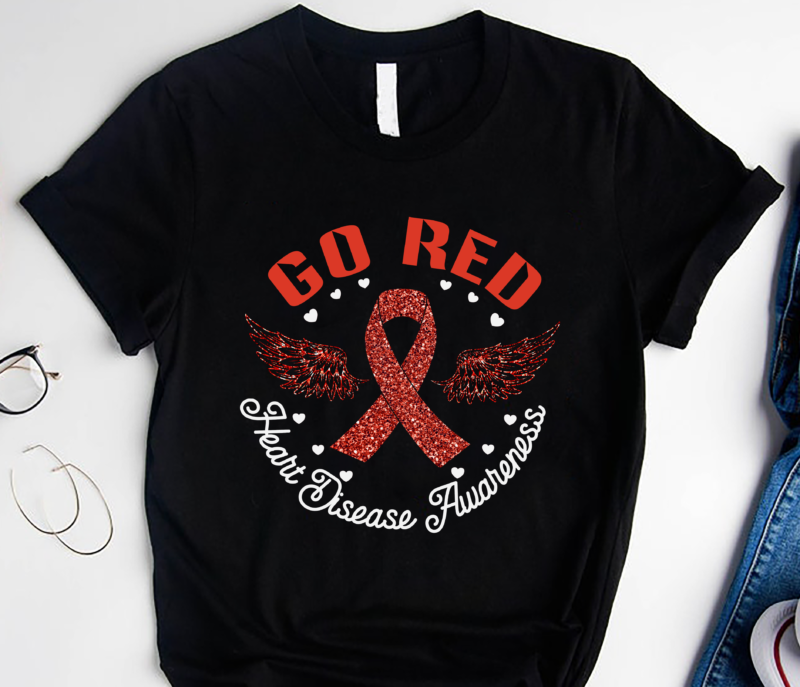 Go red t shirts for heart disease Clearance