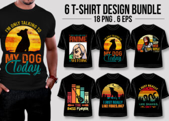 Retro Vintage Sunset T-Shirt Design Bundle 3