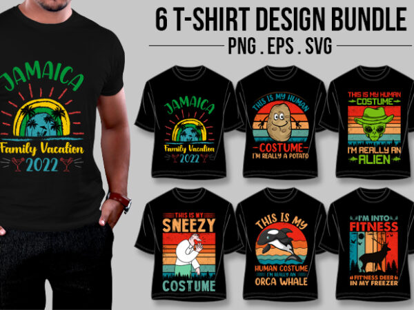 Retro vintage sunset t-shirt design bundle