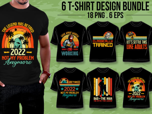 Retro vintage t-shirt design bundle Retro vintage t-shirt design bundle