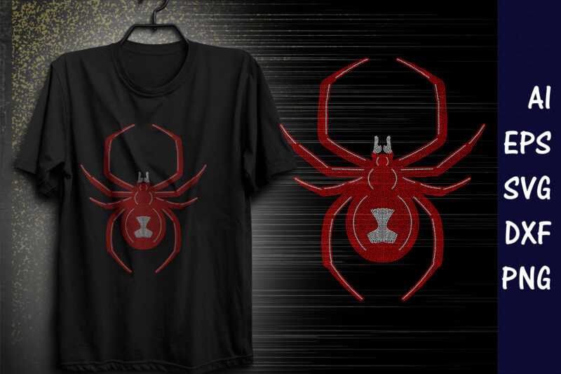 Spider rhinestone design