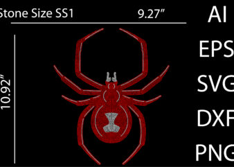 Spider rhinestone design