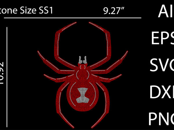 Spider rhinestone design