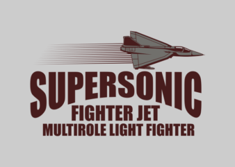 SUPER SONIC FIGHTER JET t shirt template vector