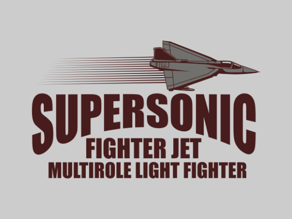 Super sonic fighter jet t shirt template vector