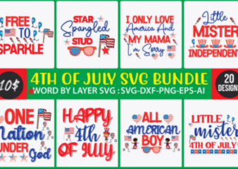 4th of july t-shirt design bundle