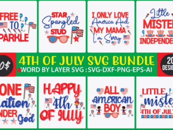 4th of july t-shirt design bundle