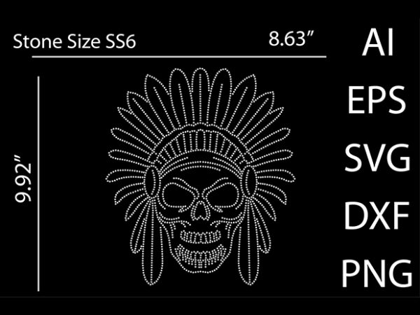 Skull rhinestone t-shirt design print template Skull rhinestone t-shirt design print template