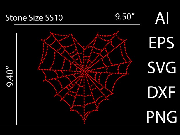 Spider Web Rhinestone T-shirt design Print Template