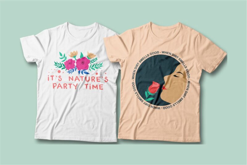 Spring t-shirt designs bundle