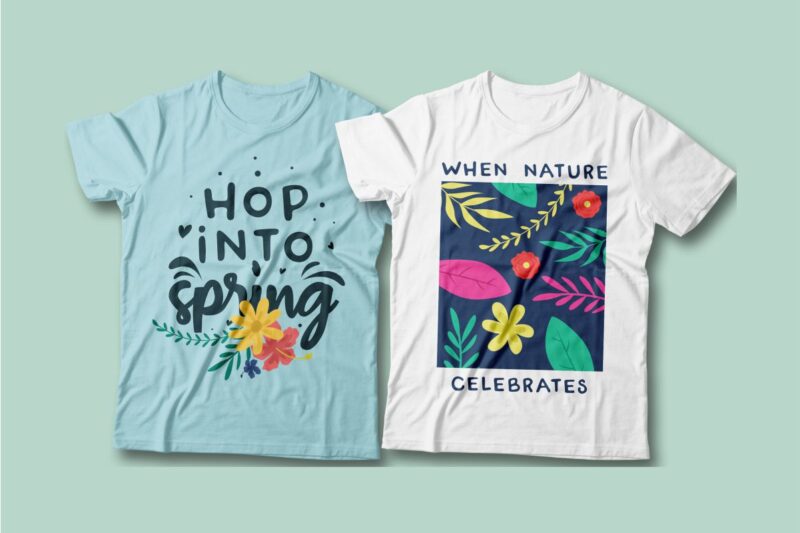 Spring t-shirt designs bundle