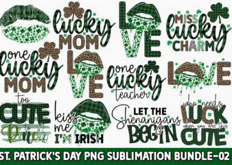 St. Patrick’s day PNG Sublimation Bundle t shirt template vector