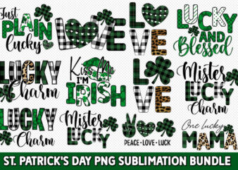 St. Patrick’s day PNG Sublimation Bundle t shirt template vector