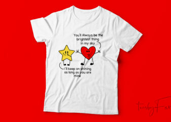 Star Heart | Custom Made t shirt design with vector files