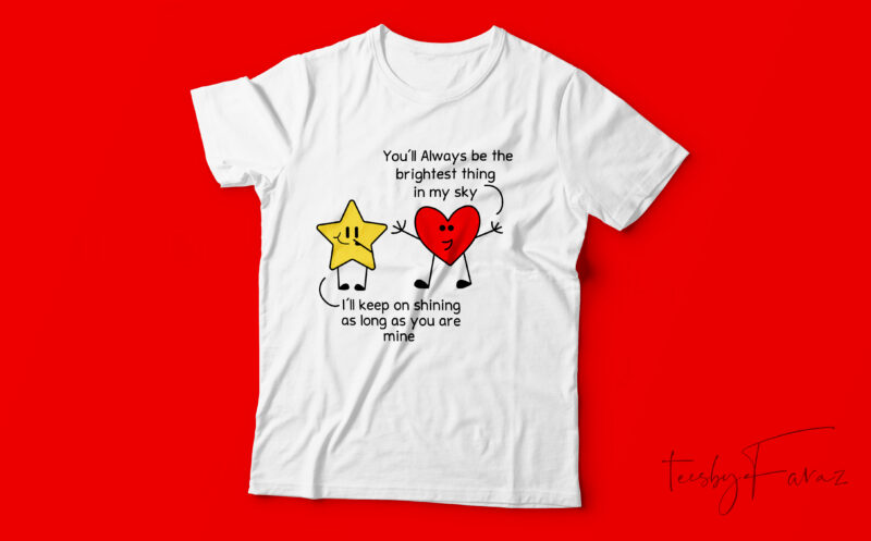 Star Heart | Custom Made t shirt design with vector files